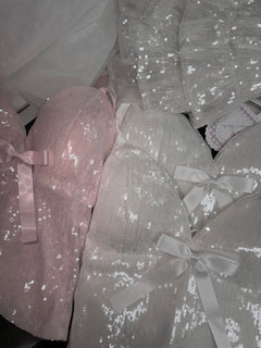 Diamond Fairy Dust sequin matching set in white by Angel Ruche, photo 9