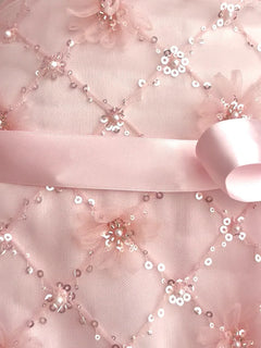 Averie beaded sequin skirt in pink by Angel Ruche, photo 9