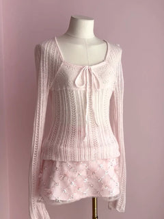Averie beaded sequin skirt in pink by Angel Ruche, photo 5