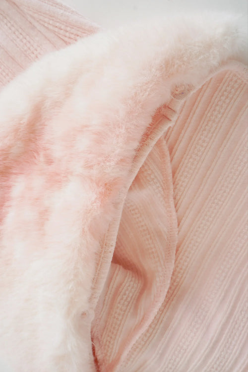 My True Form fawn fur bolero cardigan in pink by Angel Ruche, photo 4