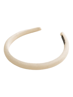 Smart Girl woven headband in ivory, coquette hair accessory by Angel Ruche