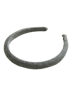 Smart Girl woven headband in grey, coquette hair accessory by Angel Ruche