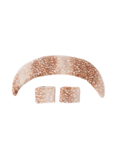 My True Form fawn fur collar and cuff set in light brown, coquette accessory by Angel Ruche
