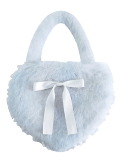 My True Form fawn heart bag in snow blue, coquette accessory by Angel Ruche