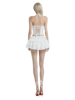 Diamond Fairy Dust sequin matching set in white by Angel Ruche, photo 8