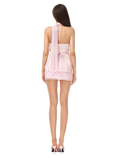 Pirouette skinny scarf in baby pink by Angel Ruche, photo 5