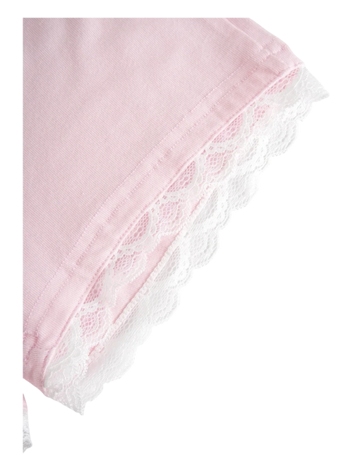 Basic pink safety shorts with white lace by Angel Ruche, photo 3