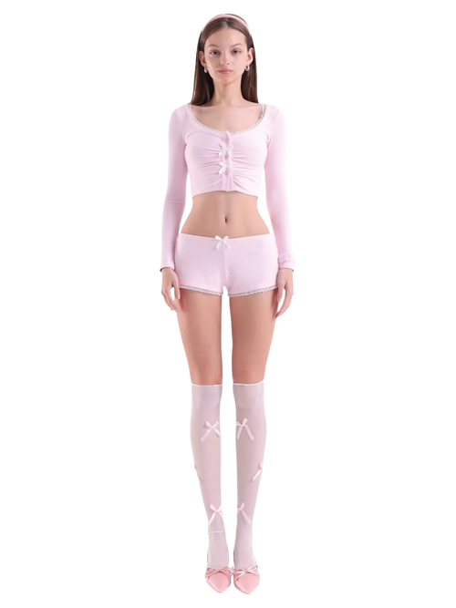 Angelic Allure lace bow shorts by Angel Ruche, photo 2