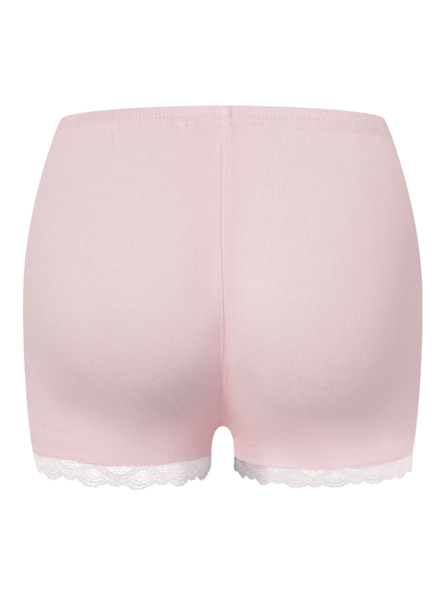Basic pink safety shorts with white lace by Angel Ruche, photo 2