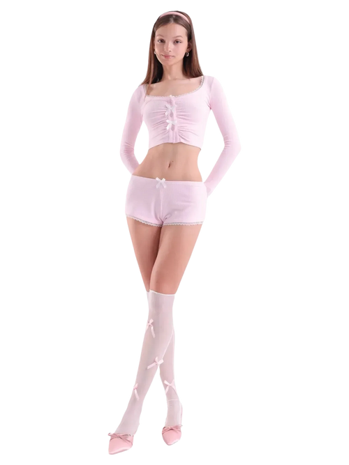 Angelic Allure lace bow crop top by Angel Ruche, photo 6