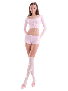 Angelic Allure lace bow matching set, coquette outfit by Angel Ruche