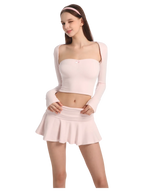 Pilate Princess ruched tube top in rose pink, balletcore top by Angel Ruche
