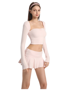 Pilate Princess 3 piece set in rose pink, balletcore outfit by Angel Ruche