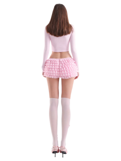 Delicate pink chiffon ruffle shorts by Angel Ruche, photo 10