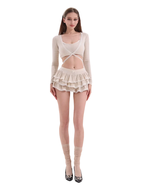 Ballerina Bliss bralette in beige by Angel Ruche, photo 4