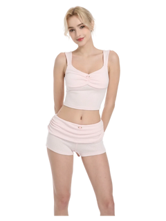 Rose Buds cotton set in baby pink by Angel Ruche, photo 2