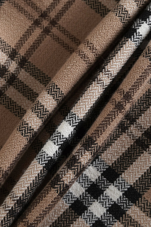 Girly Plaid pleated high rise skirt in khaki by Angel Ruche, photo 9