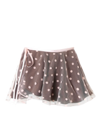 Maison Polka ballet wrap skirt in pink and brown polka dot, balletcore skirt by Angel Ruche