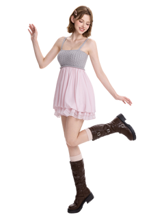 Lovergirl cable knit chiffon babydoll dress by Angel Ruche, photo 4