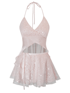 Pirouette sequin wrap set in pink by Angel Ruche, photo 7