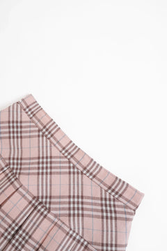 Girly Plaid pleated high rise skirt in pink by Angel Ruche, photo 8