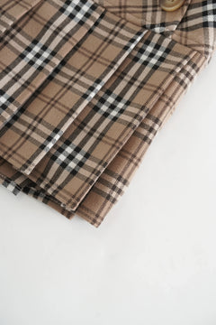 Girly Plaid pleated mini skirt in khaki by Angel Ruche, photo 11