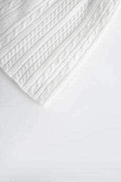 Marshmallow cable knit skirt in white by Angel Ruche, photo 5