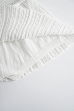 Marshmallow cable knit skirt in white by Angel Ruche, photo 6