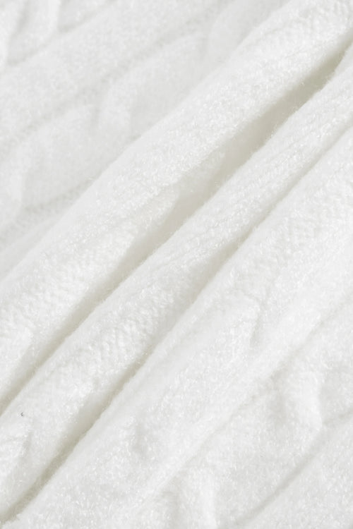 Marshmallow cable knit skirt in white by Angel Ruche, photo 7