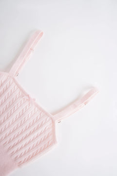 Colette cable knit cami top in soft pink by Angel Ruche, photo 18