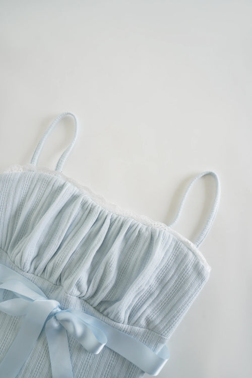 My True Form cotton cami top in snow blue by Angel Ruche, photo 8