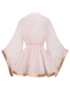 Bambi Princess fur chiffon robe in pink by Angel Ruche, photo 6