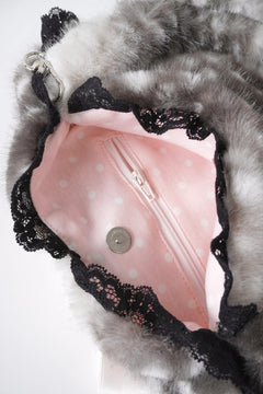 My True Form fawn heart bag in black by Angel Ruche, photo 8