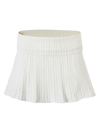 Marshmallow cable knit skirt in white, cozy knit skirt by Angel Ruche