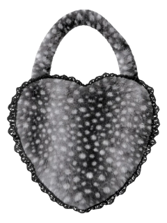 My True Form fawn heart bag in black by Angel Ruche, photo 3