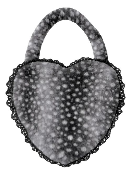 My True Form fawn heart bag in black by Angel Ruche, photo 3