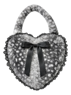 My True Form fawn heart bag in black, coquette accessory by Angel Ruche