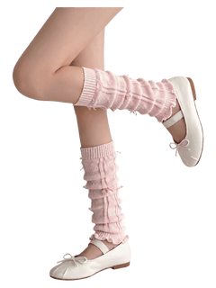 Gold bow leg warmers in pink by Angel Ruche, photo 2