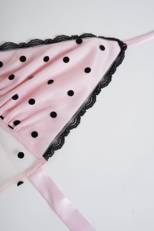 Dottie polka dot mesh halter top by Angel Ruche, photo 20