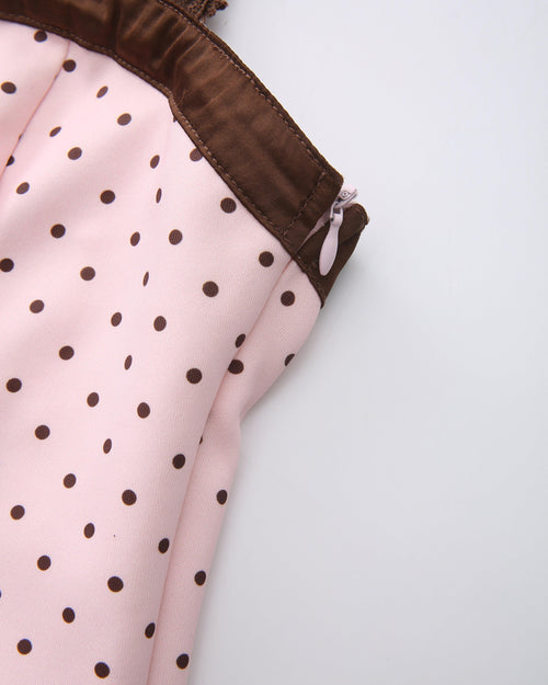 Dolly polka dot dress with petticoat in pink mocha by Angel Ruche, photo 24