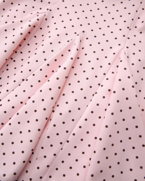 Dolly polka dot dress with petticoat in pink mocha by Angel Ruche, photo 28