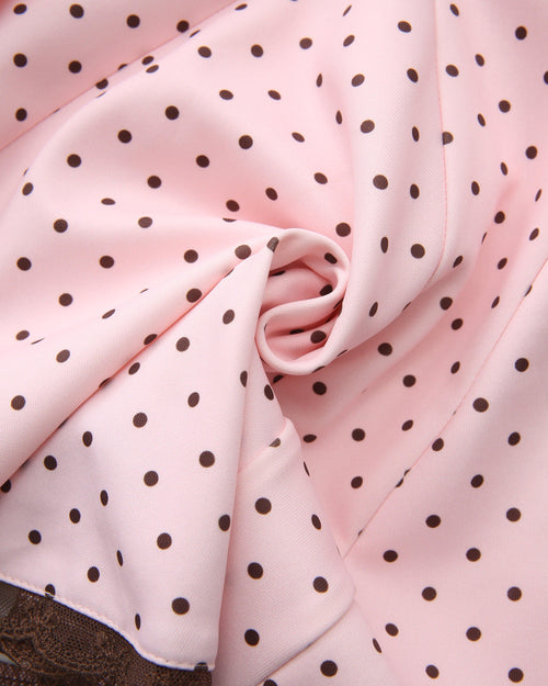 Dolly polka dot dress with petticoat in pink mocha by Angel Ruche, photo 29