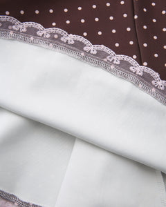Dolly polka dot dress with petticoat in chocolate by Angel Ruche, photo 26