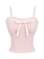 Sweetheart cotton pointelle top, coquette top by Angel Ruche