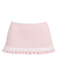 Sweetheart cotton pointelle skirt, coquette skirt by Angel Ruche