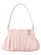 Coquette cotton eyelet shell button bag in pink, coquette accessory by Angel Ruche