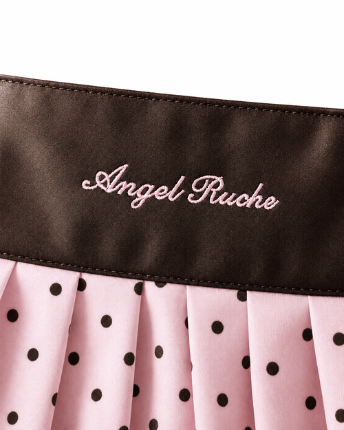 Dolly polka dot bag in pink mocha by Angel Ruche, photo 8