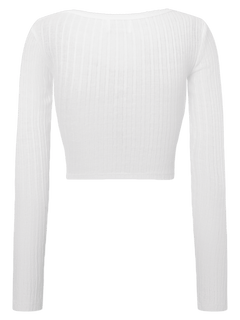 Coquette frilly cotton shell cardigan in white by Angel Ruche, photo 7