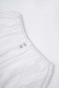 Coquette cotton eyelet bubble skirt in white by Angel Ruche, photo 11