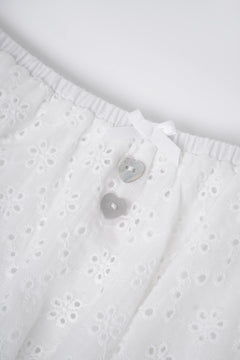 Coquette cotton eyelet bubble skirt in white by Angel Ruche, photo 10